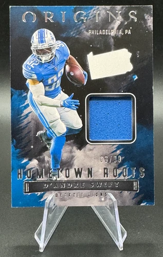 2022 D'Andre Swift /99 Panini Origins Hometown Roots Jersey Relic Patch | Lions
