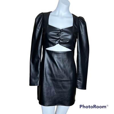 Torn By Ronny Kobo Black Cutout Faux Leather dress Sz M NWT | eBay Torn By Ronny Kobo Black Cutout Faux Leather dress Sz M NWT | eBay