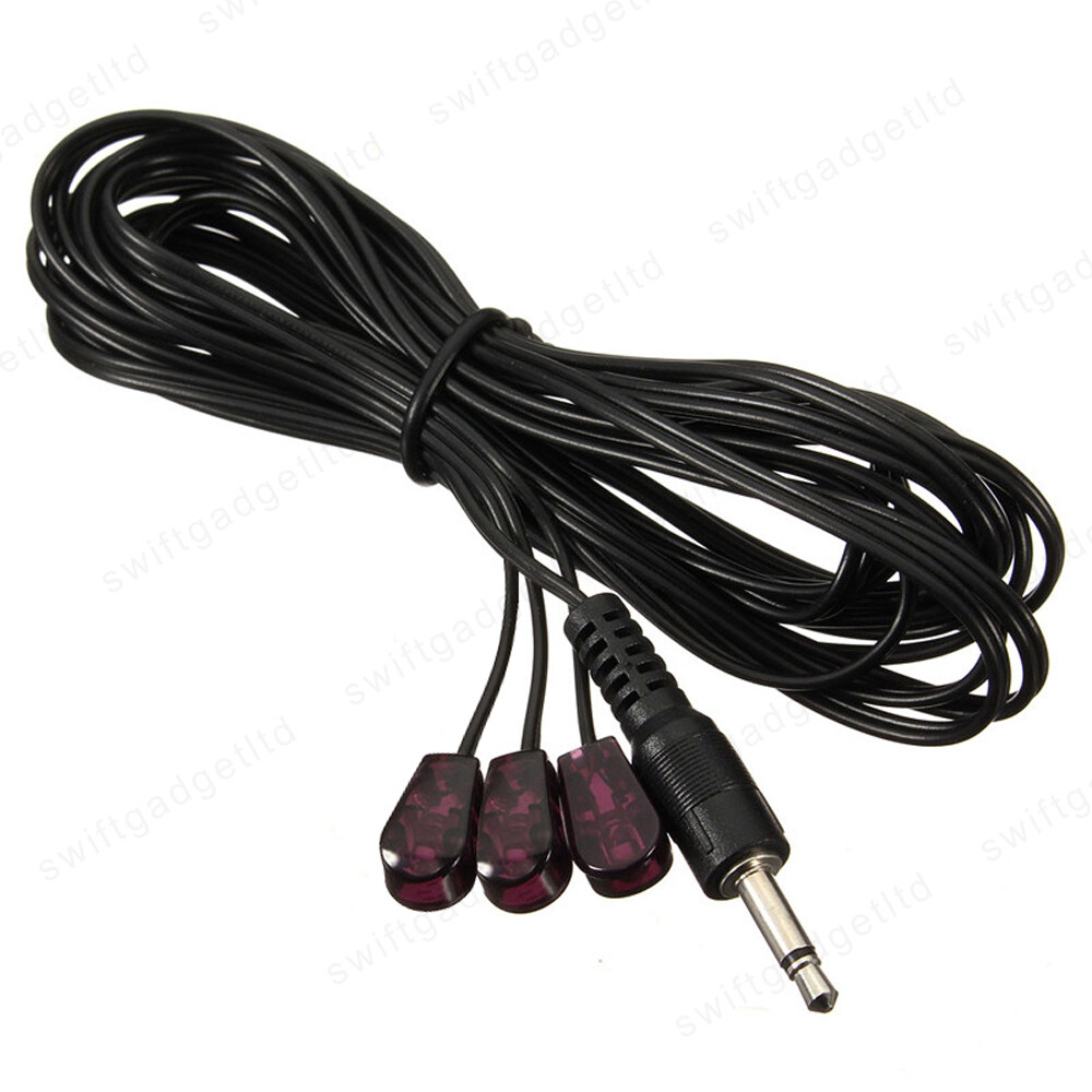 IR Infrared Emitter Extender Cable Triple 3 Eye 3.5mm Jack Transmitter