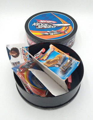 Hot Wheels Keys to Speed Bundle In Wheel Shaped Box PC game, Car, Door sign...