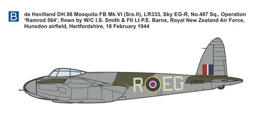 Mark I MKM144124 1/144 de Havilland DH.98 Mosquito FB.VI Amiens Prison Raid - Photo 4/11