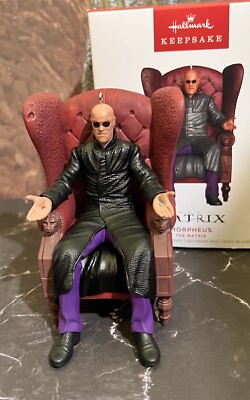 Hallmark Ornament MATRIX Movie Figure Morpheus Red or Blue Pill NEW Warner Bros
