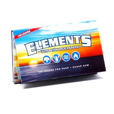 rice paper cigarette tubes 1 Pack Elements Ultra Thin Rice Single Wide Cigarette Paper 100 Leaves 8311