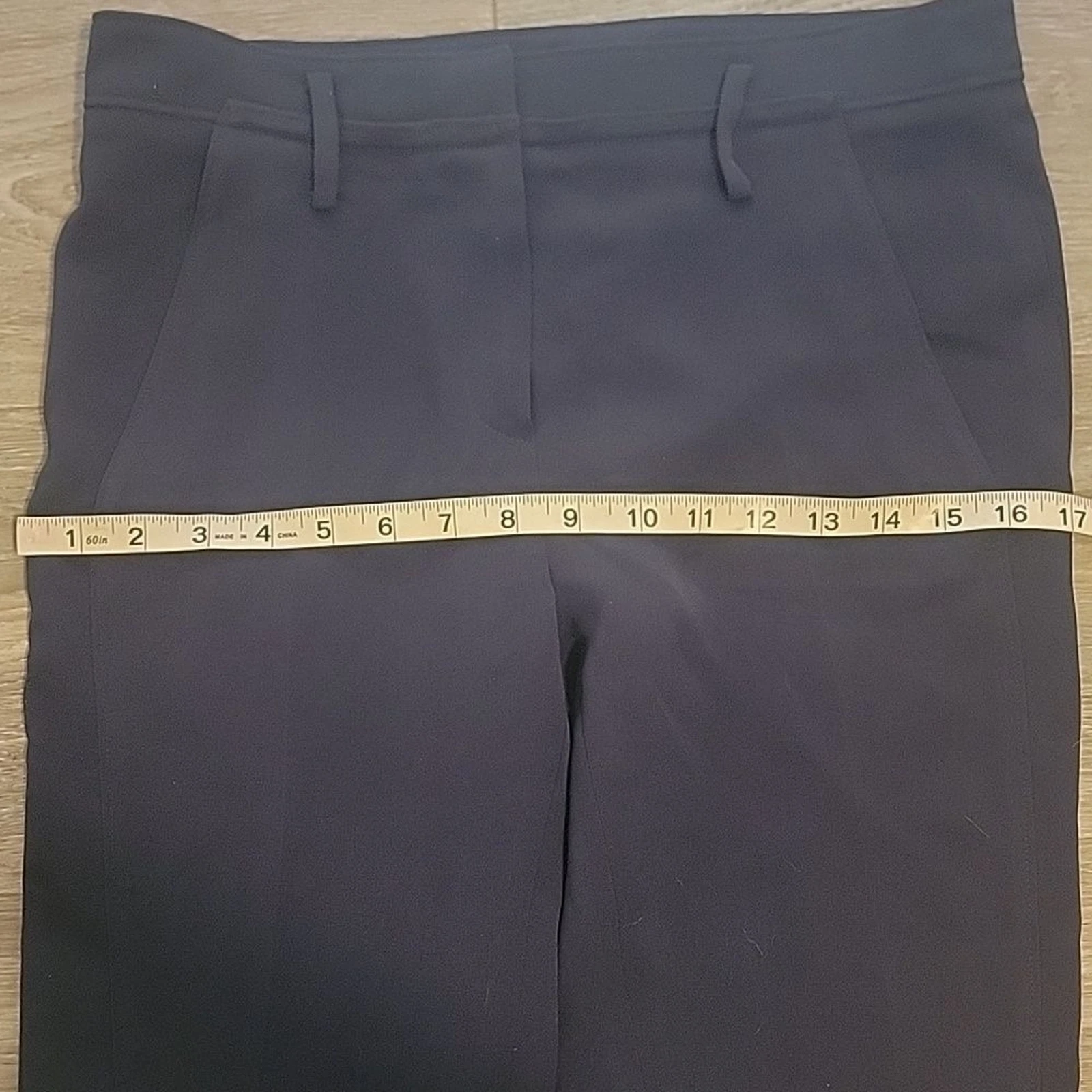 Alexander Wang Sample pantalone lana blu gamba sottile leggero