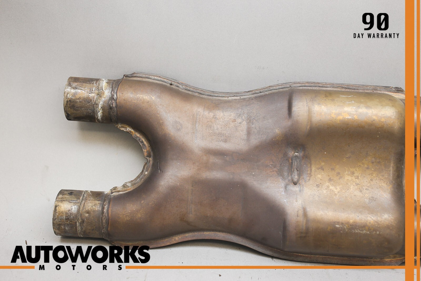 05-07 Maserati Quattroporte M139 Exhaust Mid Pipe Center Resonator Silencer OEM