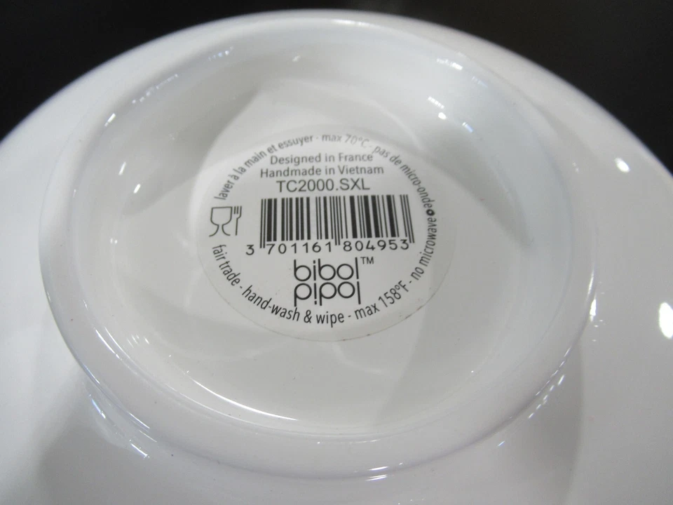 Bibol 光面白色餐盘/托盘 13 英寸和碗 7 英寸 X 4 套装 * 新 * — 第 3/4 张图片