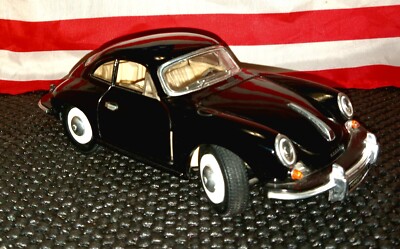 Diecast 1961 Porshe 356B Coupe. 1/24 scale. Doors & Hood Open. Sports Car