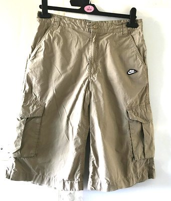 Jungen Nike beige Cargo Taschen Baumwolle Shorts Alter 13-15 158-170 cm XL W29-30