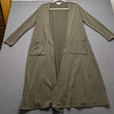Lularoe Sarah Medium cardigan Green Heathered Fit Size 8-12 Made In USA