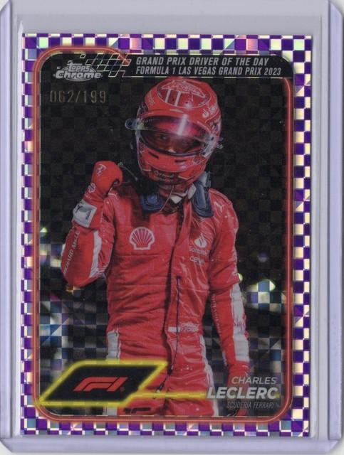 2024 Topps Chrome Formula 1 - Charles Leclerc #179 Purple Checker Flag /199