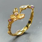 Vintage ring Natural Tanzanite Ring 925 Sterling Silver Size 9 /R472905