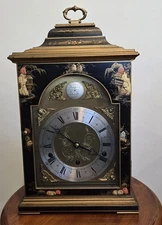 Vintage Elliot London Chinoisery Tempus Fugit  Shelf Clock 1974  Pre-owned 