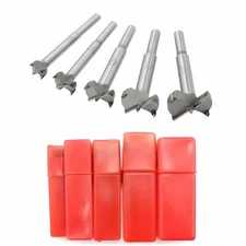 Forstner Drill Bits 15-35mm 5 Pcs, Carbide Forstner Bits High Speed Steel Fla...