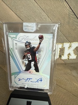 2024 Panini Flawless Michael Penix Jr Rookie  Diamond Auto 9/10 Jersey # Match!!