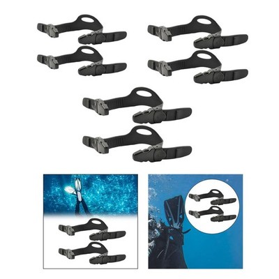 2x Rubber Diving Quick Release Fin Straps Adjustable for Scuba Replacement