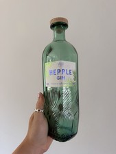 Empty Hepple Gin 70cl Green Glass Bottle With Cork Stopper &ndash; Decorative/Vase