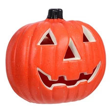 Hollow Out Jack-o-Lantern Orange Decor Outdoor Plant LED Lanterns Halloween P...