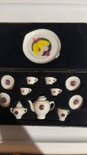 Barbie 35th Anniversary Mini Tea Set in Case Teapot Cups Saucers 1994