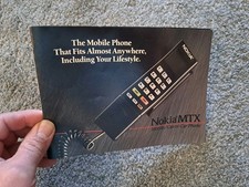 Vintage Nokia MTX Mobile Car to Car Phone Sales Brochure Cellular