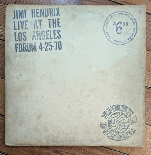 Jimi Hendrix Live at the Los Angeles 4-25-70 rubber dubber 2 lp gatefold rare