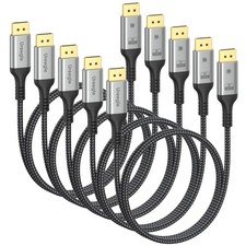 5 PCS 3.3ft 4K Displayport Cable 1.2 GoldPlated Short DP Cord 4K 60Hz PC