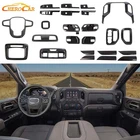 Center Console Dash Interior Decor Cover Trim Kit For GMC Sierra19-25 Pro Carbon