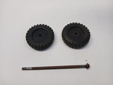 Original Tonka Rubber Tires Pair Of 2 And 1 Axle Made USA Vintage