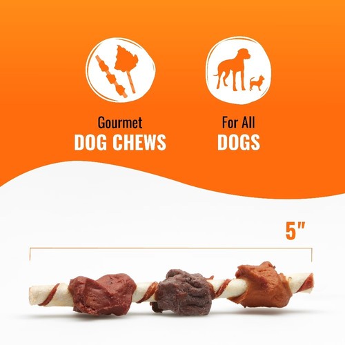 Triple Flavor Dog Kabob Chew Treats, 48 oz Rawhide Alternative for Pets - Picture 4 of 4