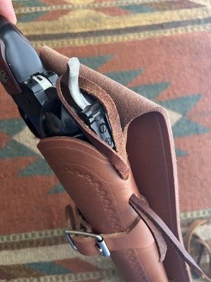Western Leather Cross Draw Holster Fits Ruger Blackhawk 44/45Cal