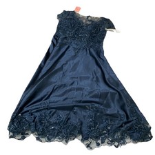 JJ House Tea-Length Stretch Lace Mother of the Bride Dress SZ 16