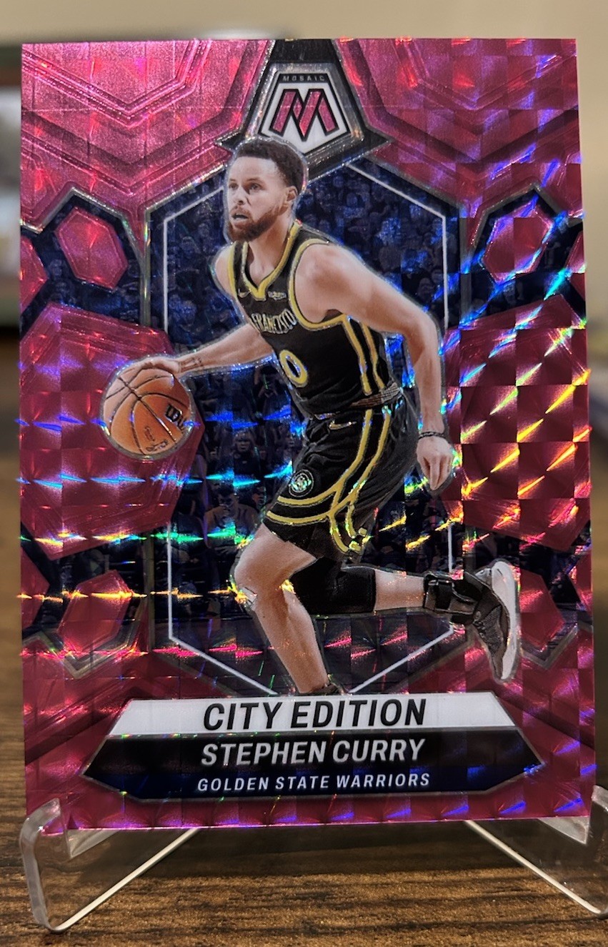 Panini 2023-24 Mosaic City Edition Stephen Curry Pink Prizm /149 #276 Warriors