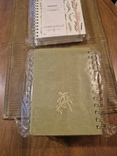 6 Threshold 192 Page Ruled Journal Spiral Hard Cover & 2 Planners All Are New
