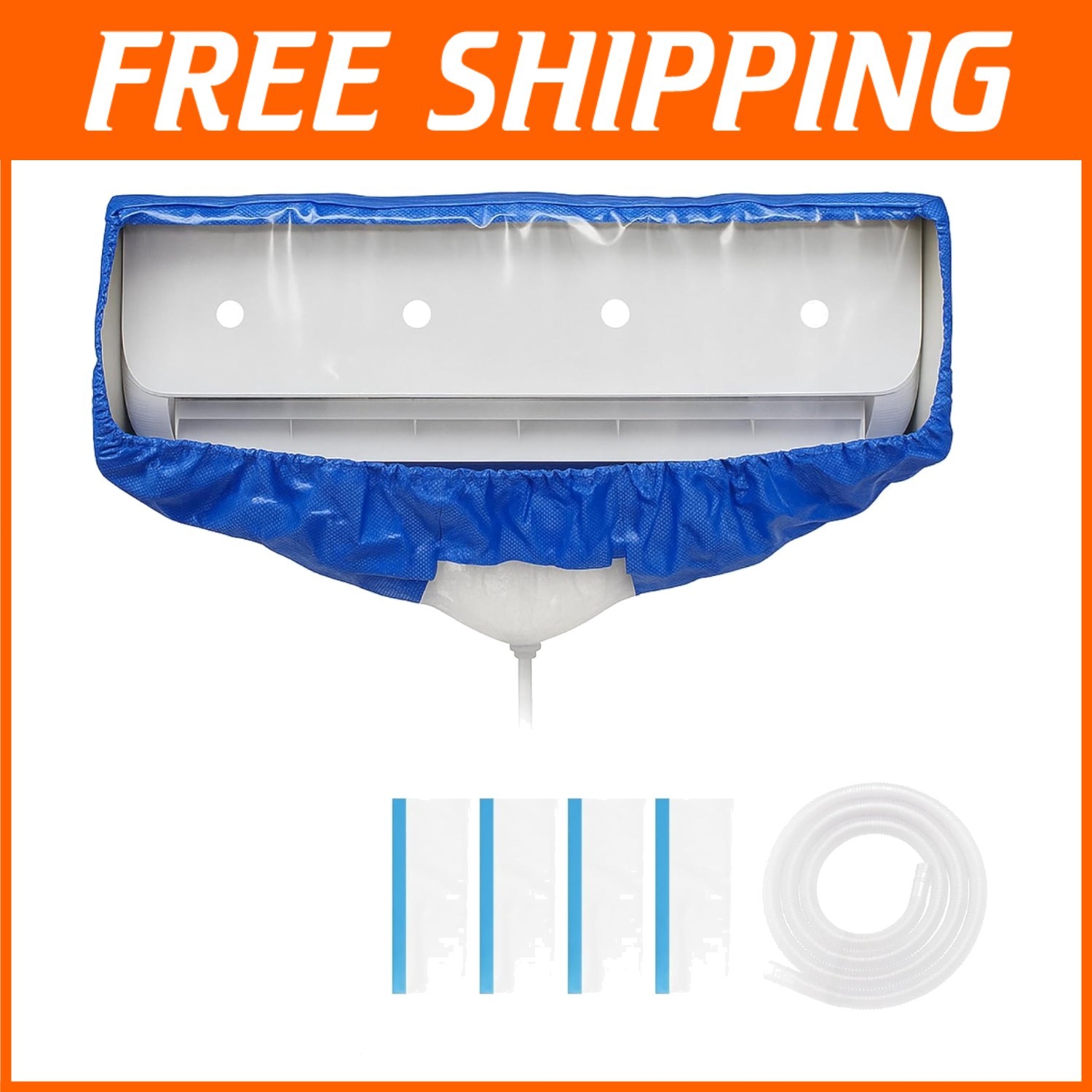 Kit de limpieza de CA mini split ajustable - Protección de 360 grados para unidades de 38-48 pulgadas