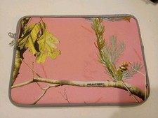 LAPTOP CASE Realtree Browning Padded Sleeve Protective Cover Pink Camo 15.6 USED
