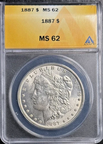 1887 O Morgan Silver Dollar ANACS MS-62 - Sure looks like a spitting eagle!