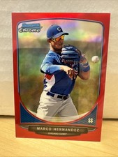 MARCO HERNANDEZ 2013 BOWMAN CHROME MINI RED REFRACTOR 07/10 #109