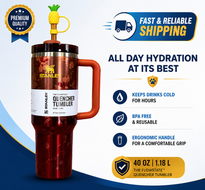 #ad The Stanley 1913 x KAROL G 40oz FlowState Quencher Travel Tumbler $71.99