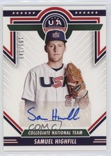 2022 Panini USA Baseball Stars & Stripes Blue Ink /349 Samuel Highfill Auto 4f5
