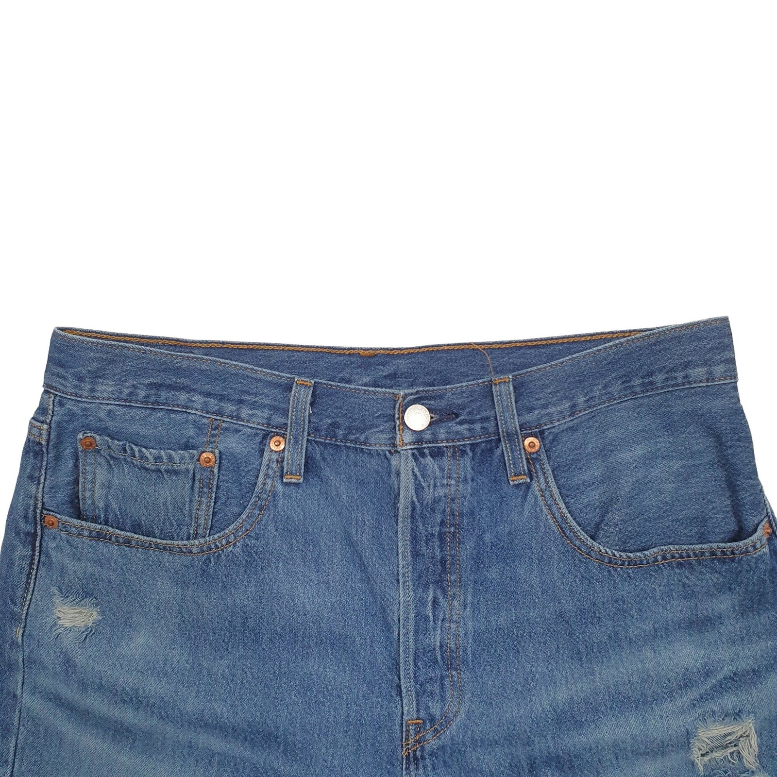 LEVIS 501 Denim Jorts Blue Denim Jeans Cotton Shorts Womens image 3