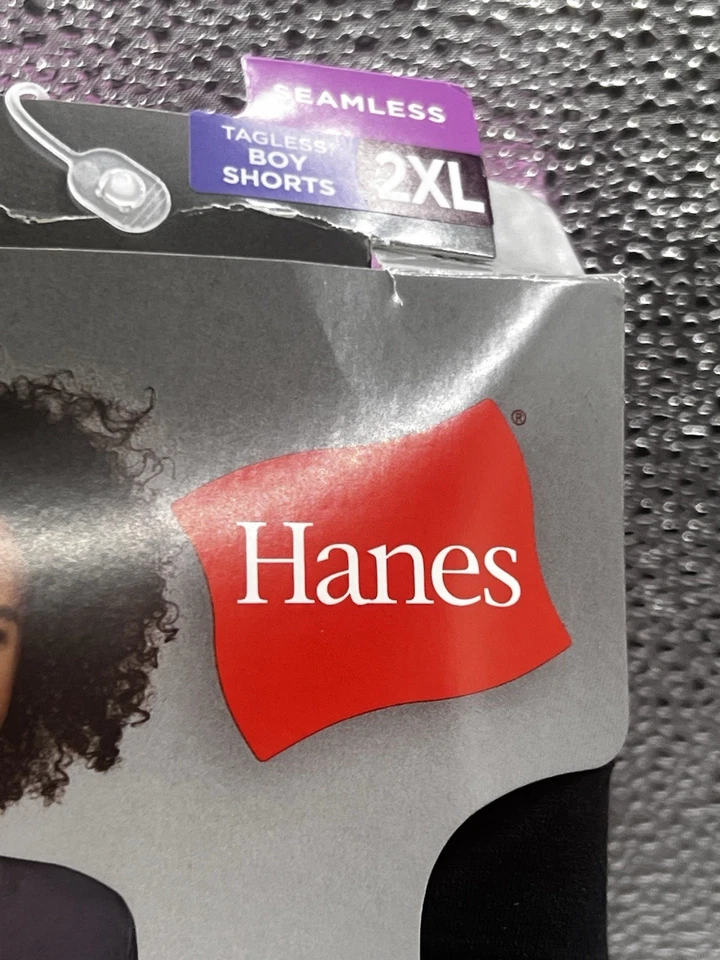 Paquete de 6 pantalones cortos Hanes para mujer cómodos ajuste flexible sin costuras talla 2XL nuevos en caja abierta Foto 4 de 4