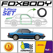 1979-1993 Ford Mustang Fox Body Notch 3-piece Weatherstrip Set Doors Trunk 1979-1993 Ford Mustang Fox Body Notch 3-piece Weatherstrip Set Doors Trunk