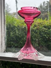 Hyacinth vase Stourbridge Victorian Cranberry glass gorgeous