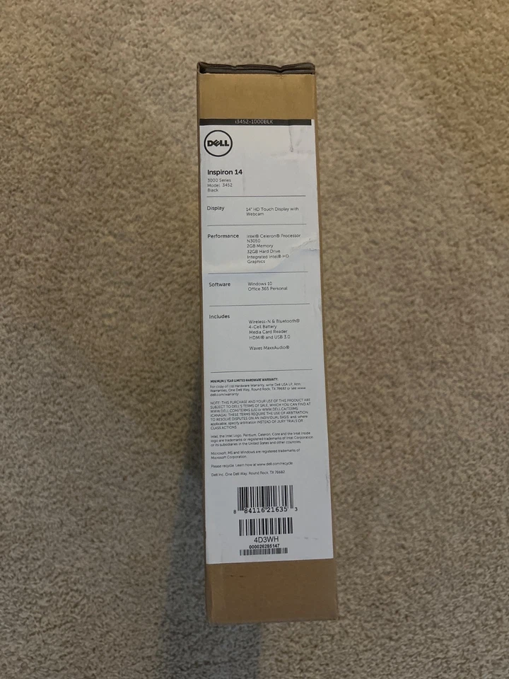 Totally new Dell Inspiron 14" TouchScreen Intel Celeron -2GB Memory - 32GB eMMC - Image 4 of 4