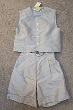 Kid's two-piece set: vest and matching shorts. 100 Silk. Size 4yo