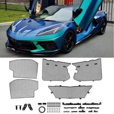 For Corvette C8 Z06 23-26 Front Grill Radiator Guards Side Intake Mesh Grille US