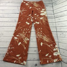 NEW Urban Outfitters Floral Wide Leg Pants Women's Small Red Orange 65
