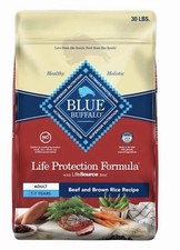 Blue Buffalo Life Protection Adult Beef and Brown rice recipe Dry Dog Food 30lb