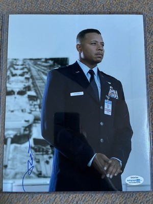 Terrence Howard signiert 8x10 Iron Man mit Acoa