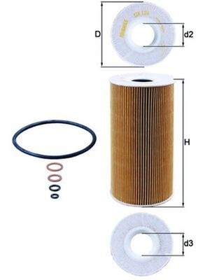 MAHLE Ölfilter OX 126D Filtereinsatz für ROVER BMW OPEL E34 E39 E38 V94 RANGE 2