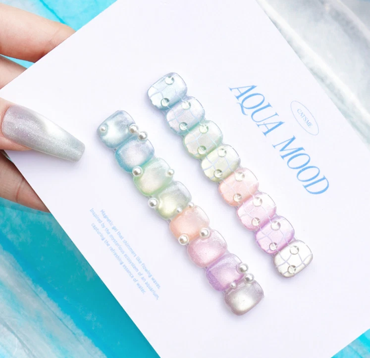CATSME Aqua Mood Cat Eye Magnetic Gel Polish Set 8 Colors UV Nail Art